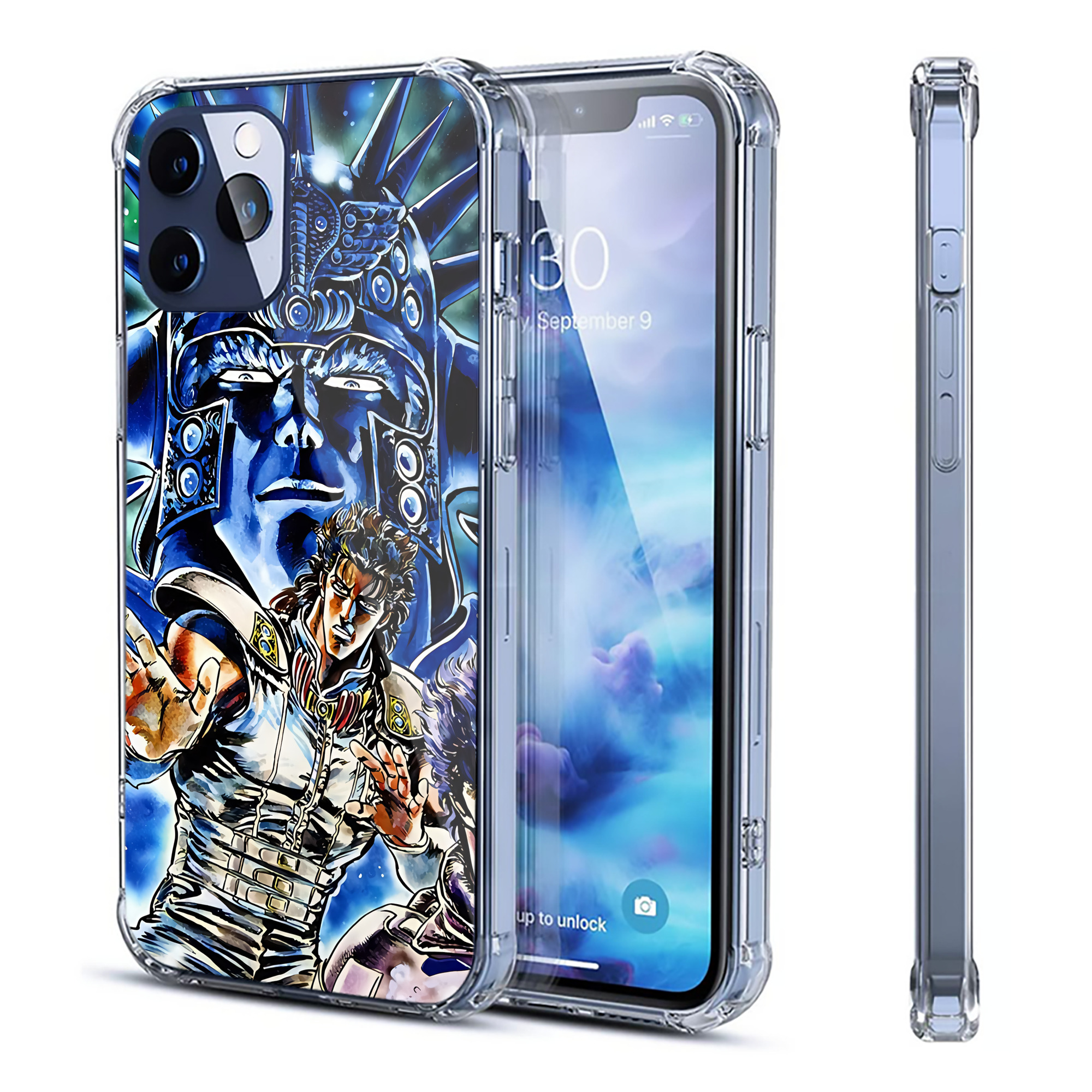 （画像用） 北斗の拳 Fist of the North Star 【iPhone 12シリーズ対応】透明スマホケース（クリアソフトケース）